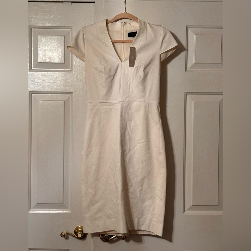 Women’s Knee Length J.crew Dress Off white